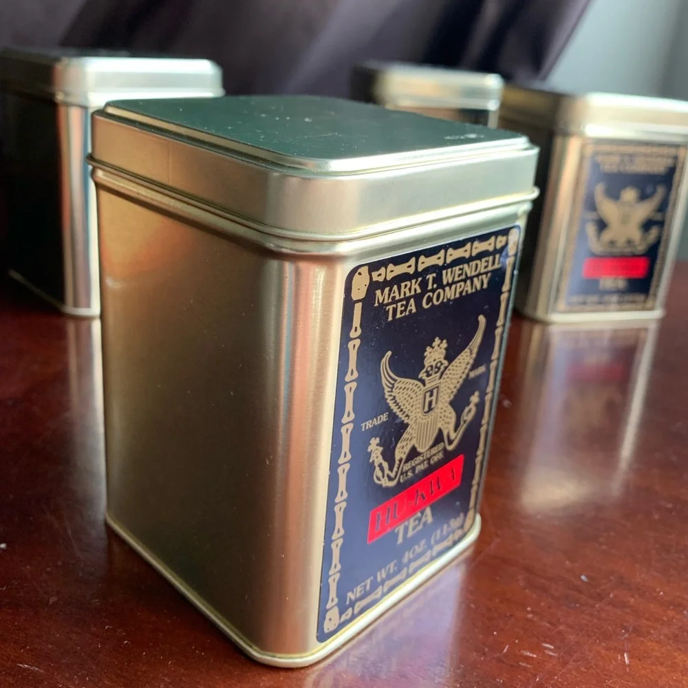 Lot of 5 Metal Tea Tins from Mark T. Wendell Tea Company - Picture 8 of 16